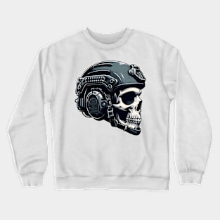 Tactical Skull Dominance Tee: Where Strength Meets Edgy Elegance Crewneck Sweatshirt